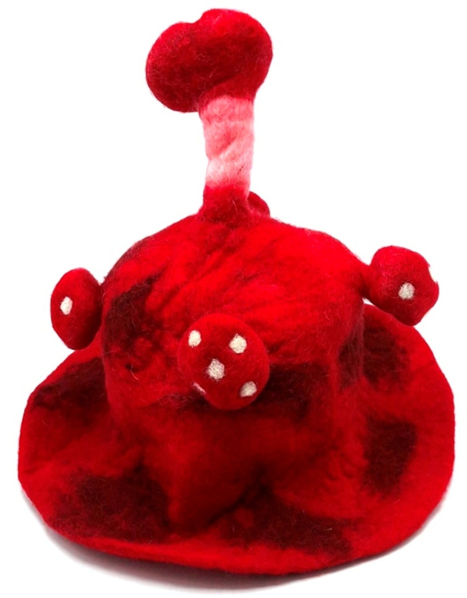 Trukado Miscellaneous - Vilten hoed - Sauna muts "Paddenstoel" rood - 100% wol