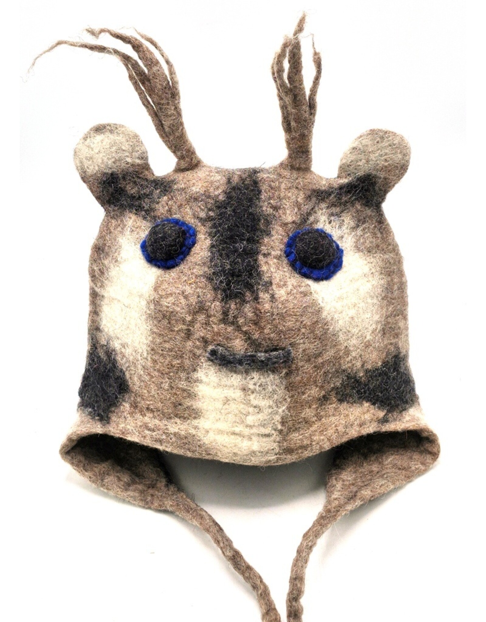 Trukado Miscellaneous - Vilten Fantasy muts-Sauna muts "Hert"  handgevilt, 100% wol