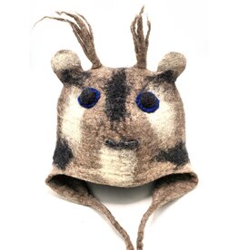 Trukado Vilten Fantasy muts-Sauna muts "Hert"  handgevilt