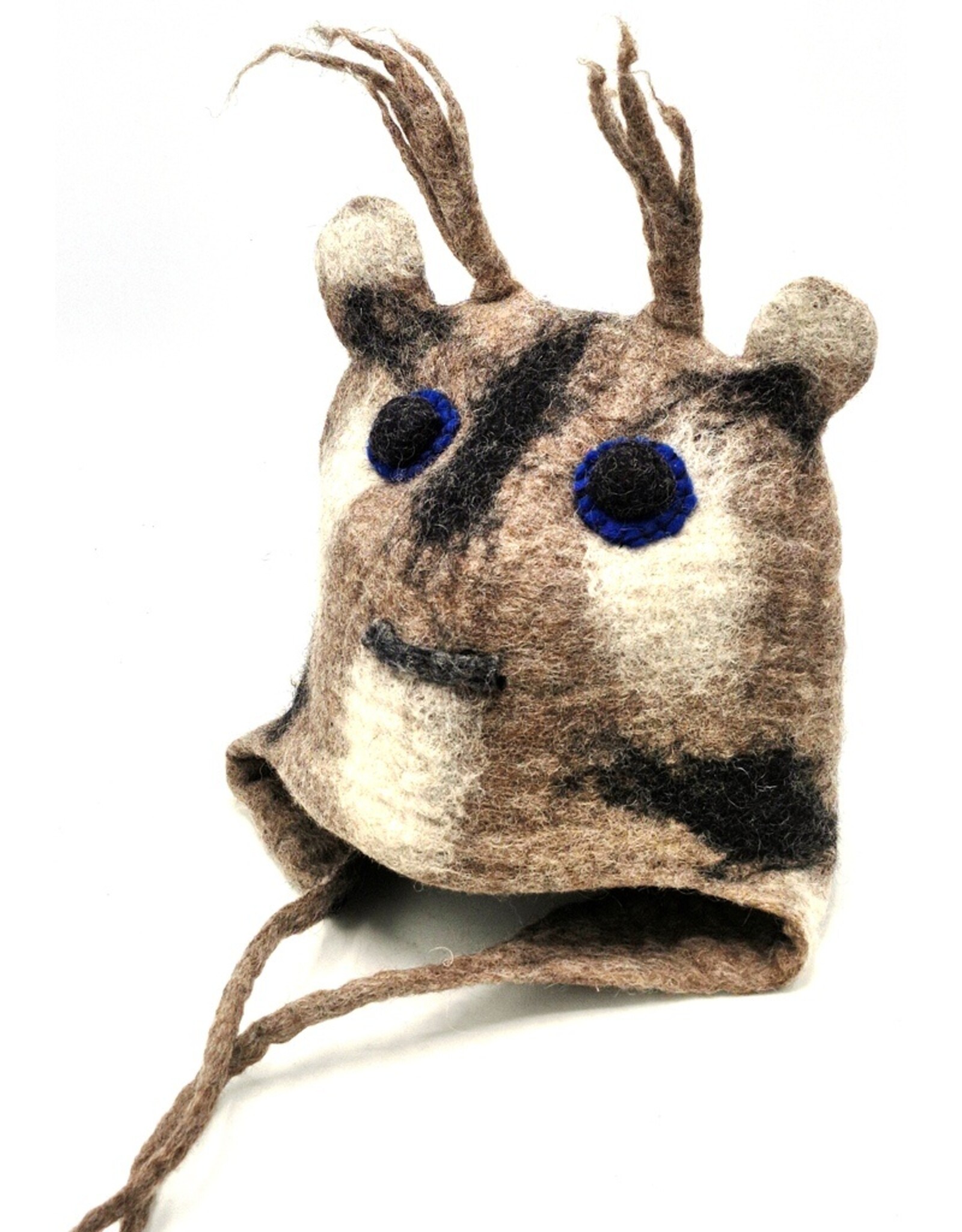 Trukado Miscellaneous - Vilten Fantasy muts-Sauna muts "Hert"  handgevilt, 100% wol