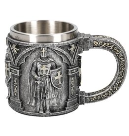 VG Crusader with Sword and Shield Tankard with metal insert