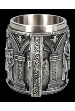 VG Drinkware - Kruisvaarder met Zwaard en Schild Mok met metalen inzet