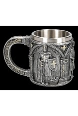 VG Drinkware - Kruisvaarder met Zwaard en Schild Mok met metalen inzet