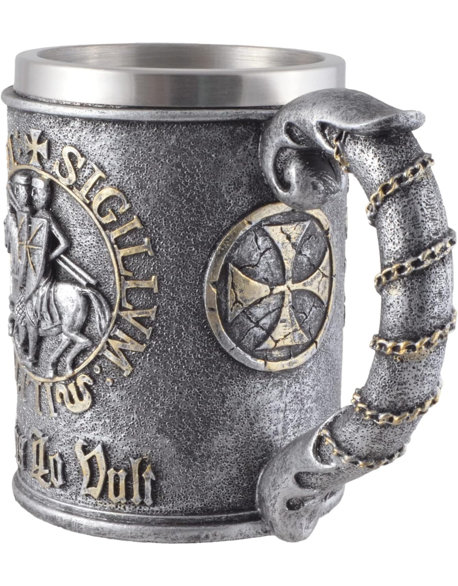 VG Drinkware - Crusader mug "Deus lo vult" with metal insert
