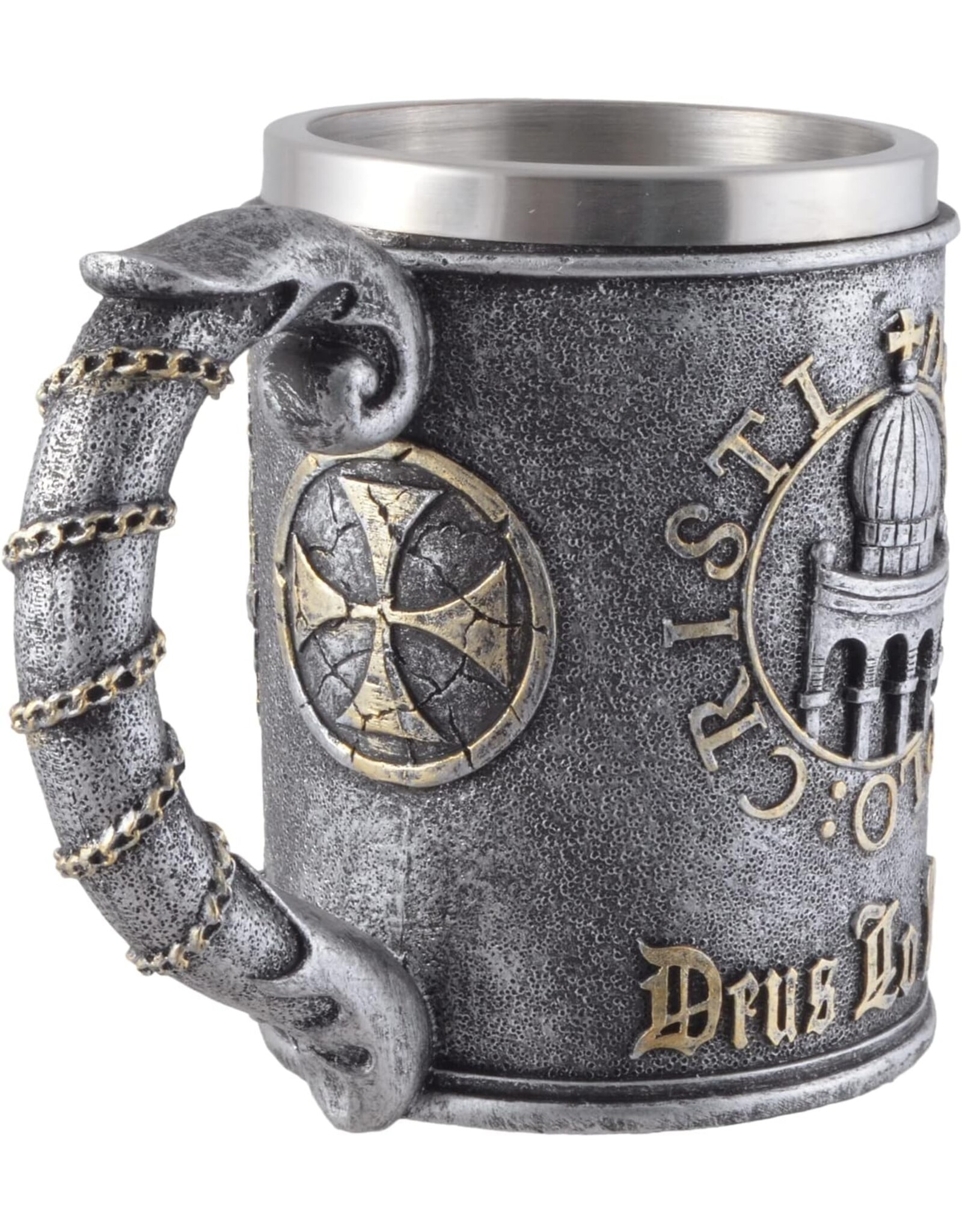 VG Drinkware - Crusader mug "Deus lo vult" with metal insert
