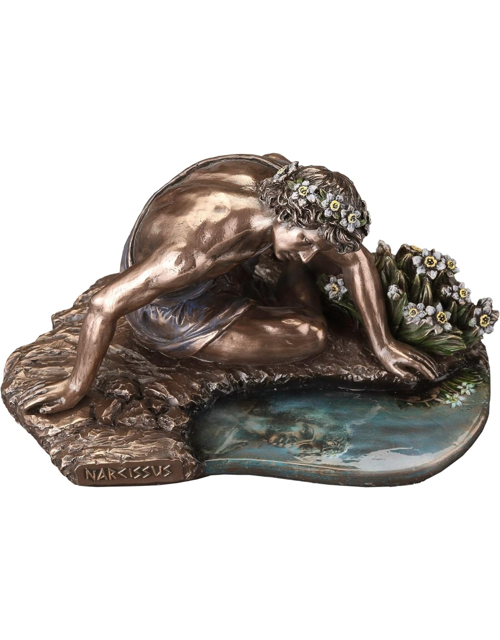 Veronese Design Giftware Figurines Collectables - Narcissus and his reflection in the water Veronese Design