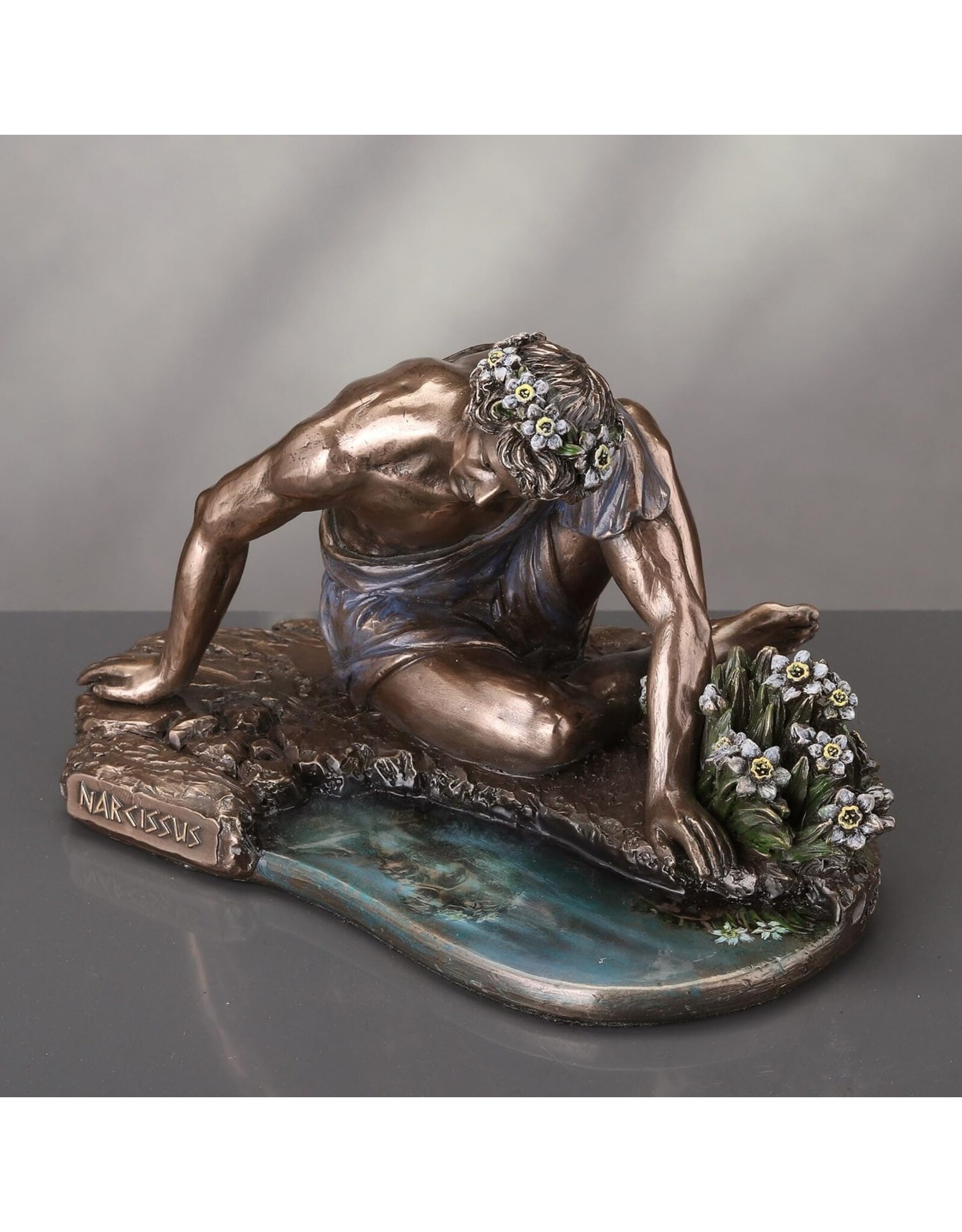 Veronese Design Giftware Figurines Collectables - Narcissus and his reflection in the water Veronese Design
