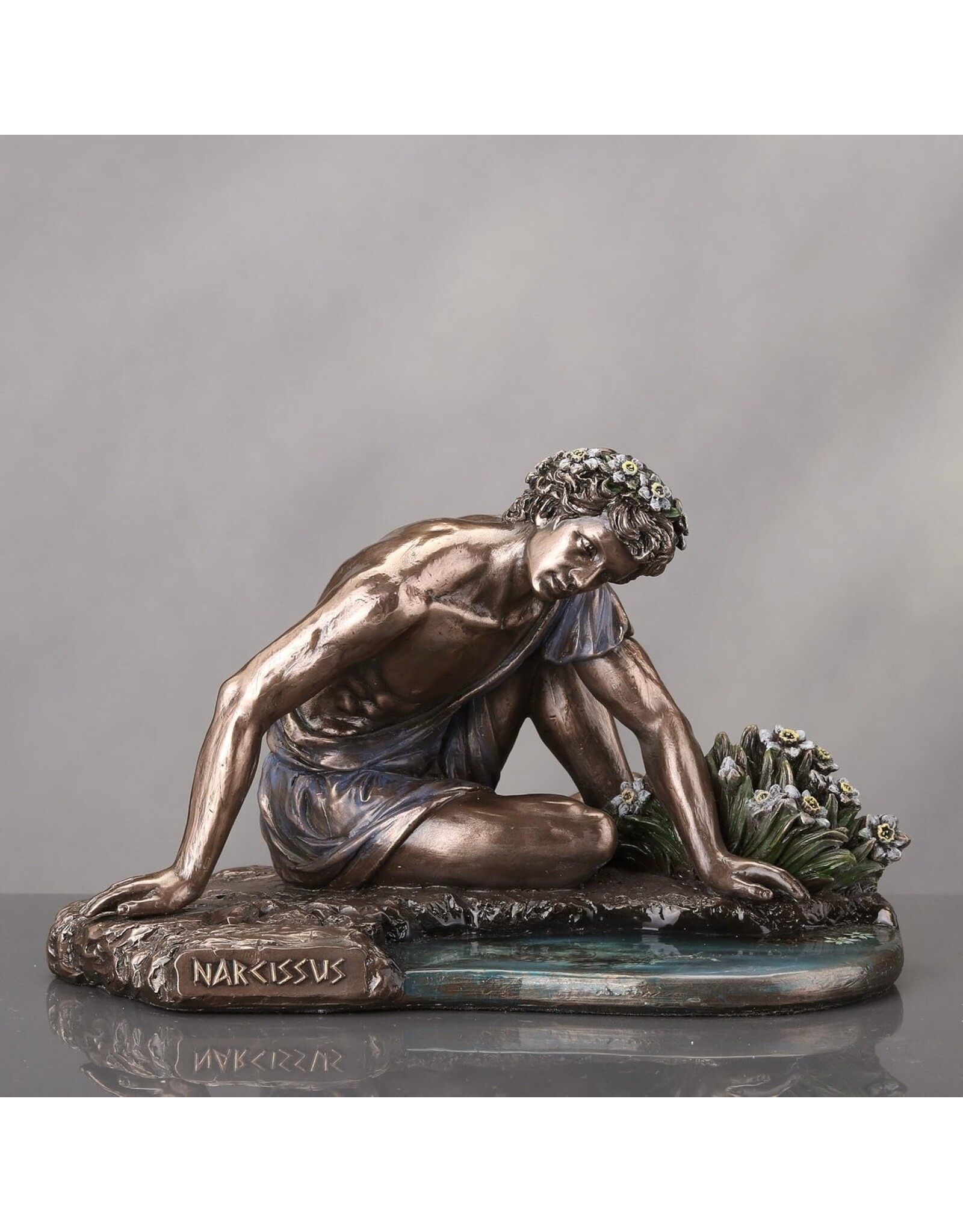 Veronese Design Giftware Beelden Collectables  - Narcissus en zijn reflectie in het water Veronese Design