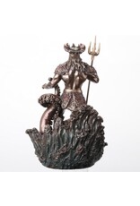 Veronese Design Giftware Beelden Collectables  - Poseidon met Drietand  Rijst Op Uit de Golven Veronese Design