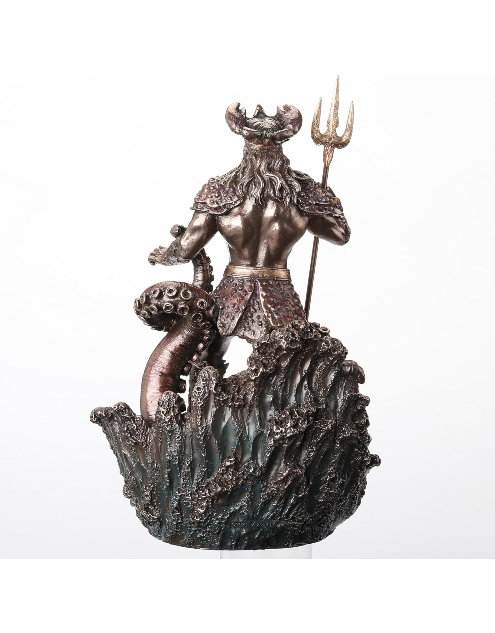 Veronese Design Giftware Beelden Collectables  - Poseidon met Drietand  Rijst Op Uit de Golven Veronese Design