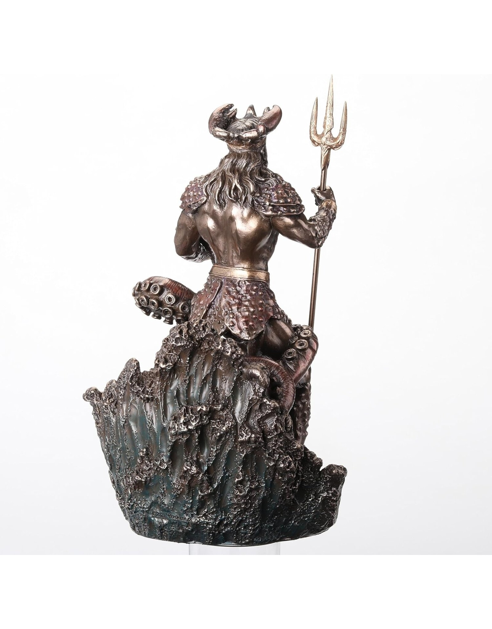 Veronese Design Giftware Beelden Collectables  - Poseidon met Drietand  Rijst Op Uit de Golven Veronese Design