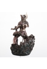 Veronese Design Giftware Beelden Collectables  - Poseidon met Drietand  Rijst Op Uit de Golven Veronese Design