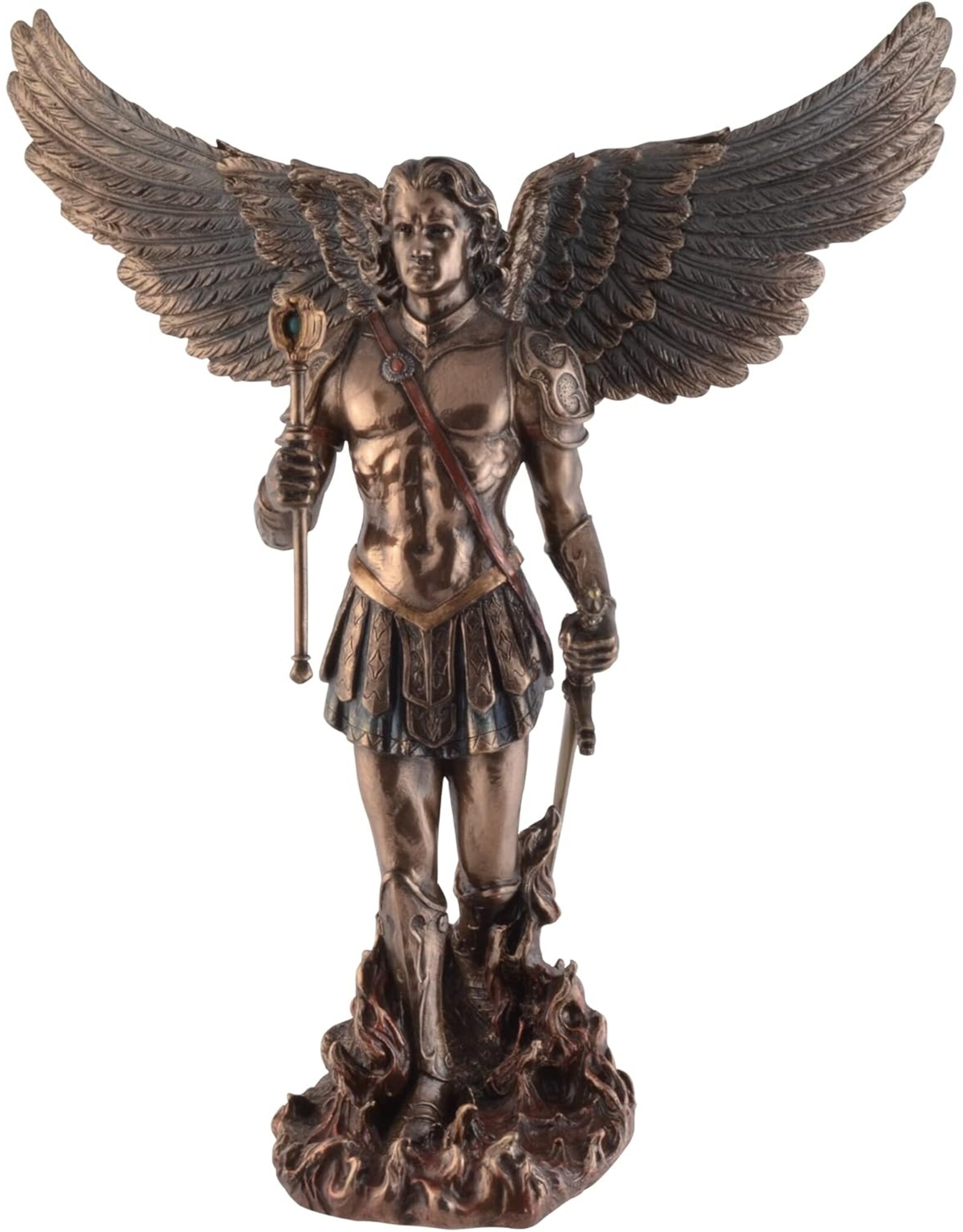 Veronese Design Giftware & Lifestyle - Archangel Saint Michael with Sceptre and Sword Veronese Design