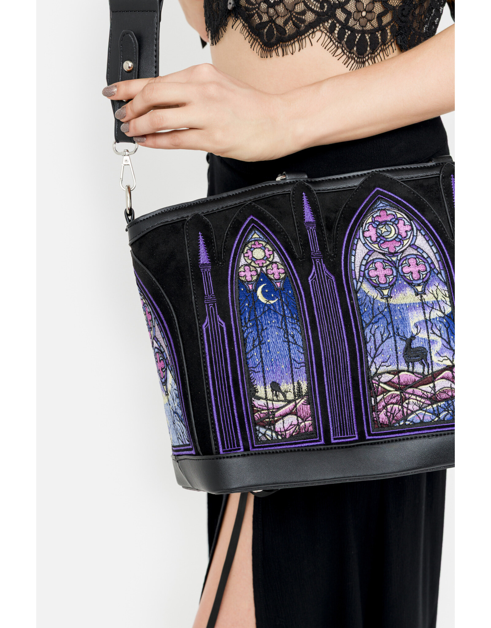 Restyle Gothic tassen Steampunk tassen - Northern Lights Gothic Shopper - Restyle