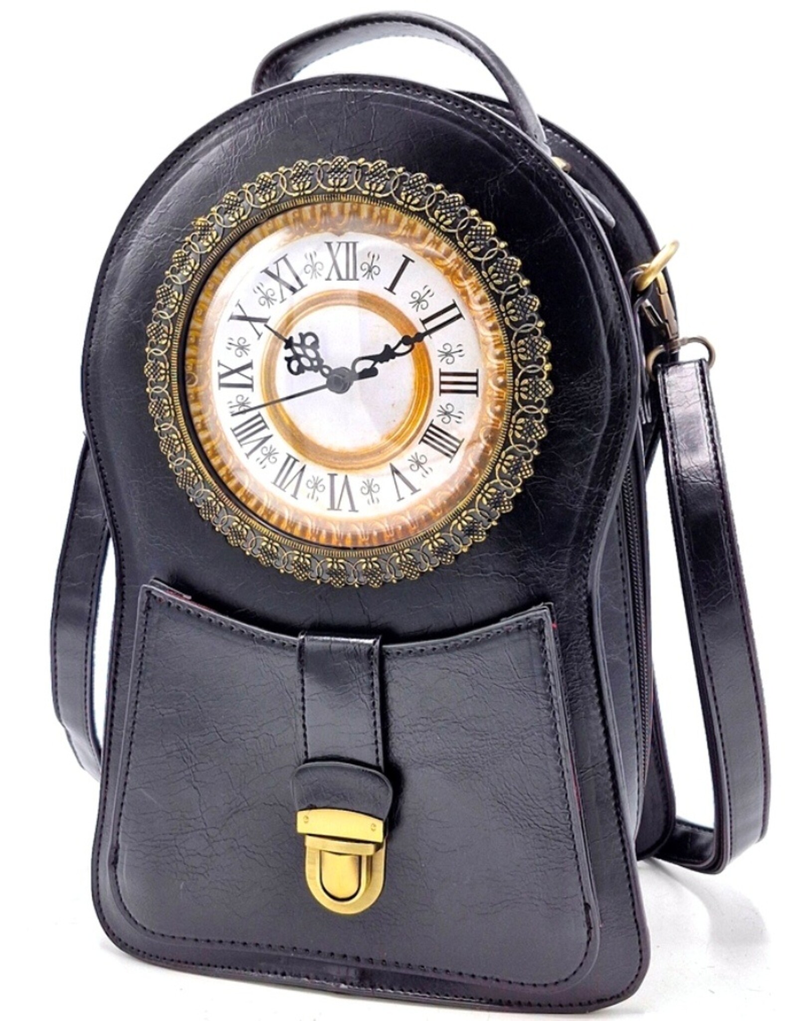 Magic Bags Gothic bags Steampunk bags - Stempunk Backpack with Real Working Clock