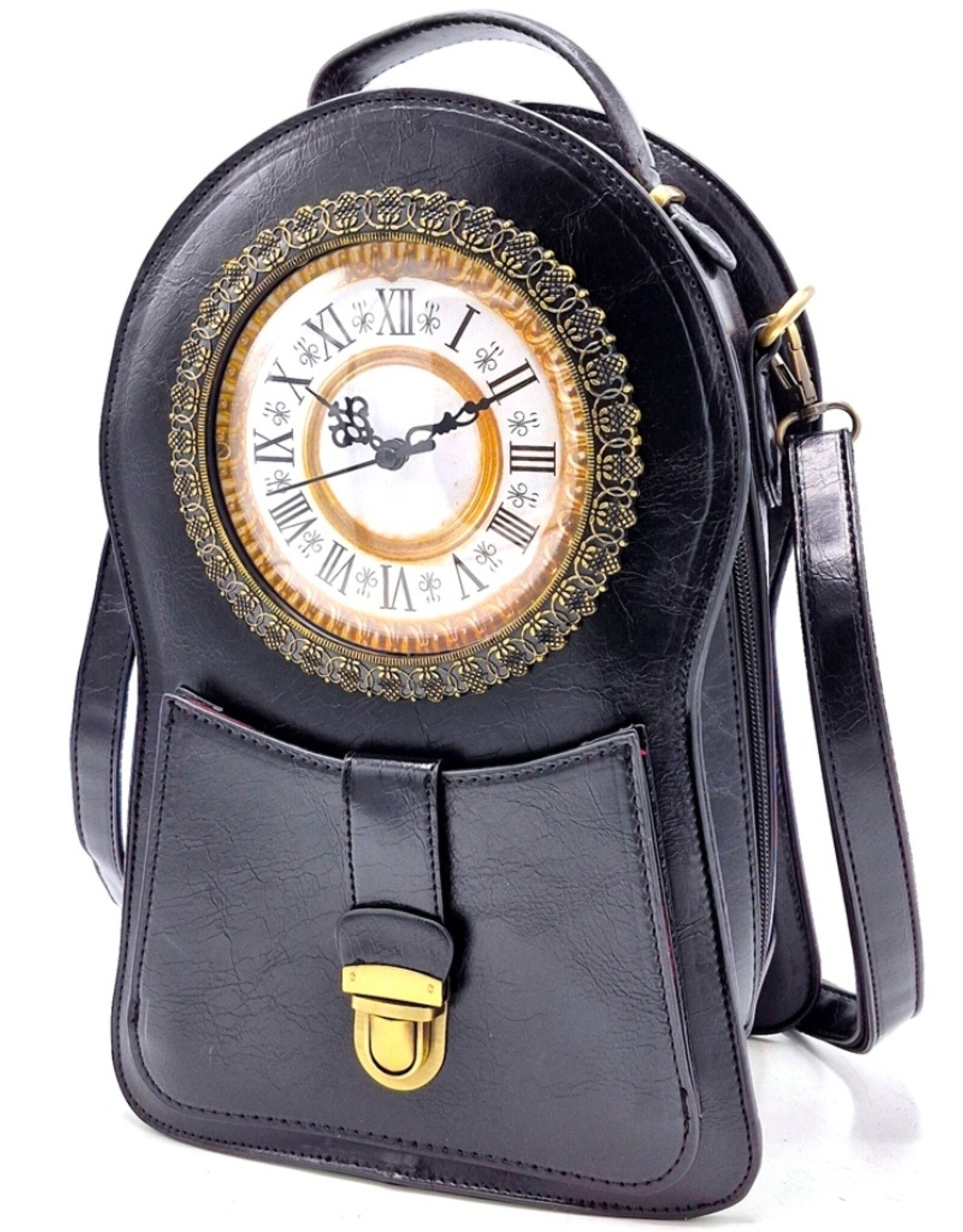 Magic Bags Gothic bags Steampunk bags - Stempunk Backpack with Real Working Clock