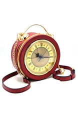Magic Bags Fantasy tassen - Klok Handtas-schoudertas met Werkende Klok rood