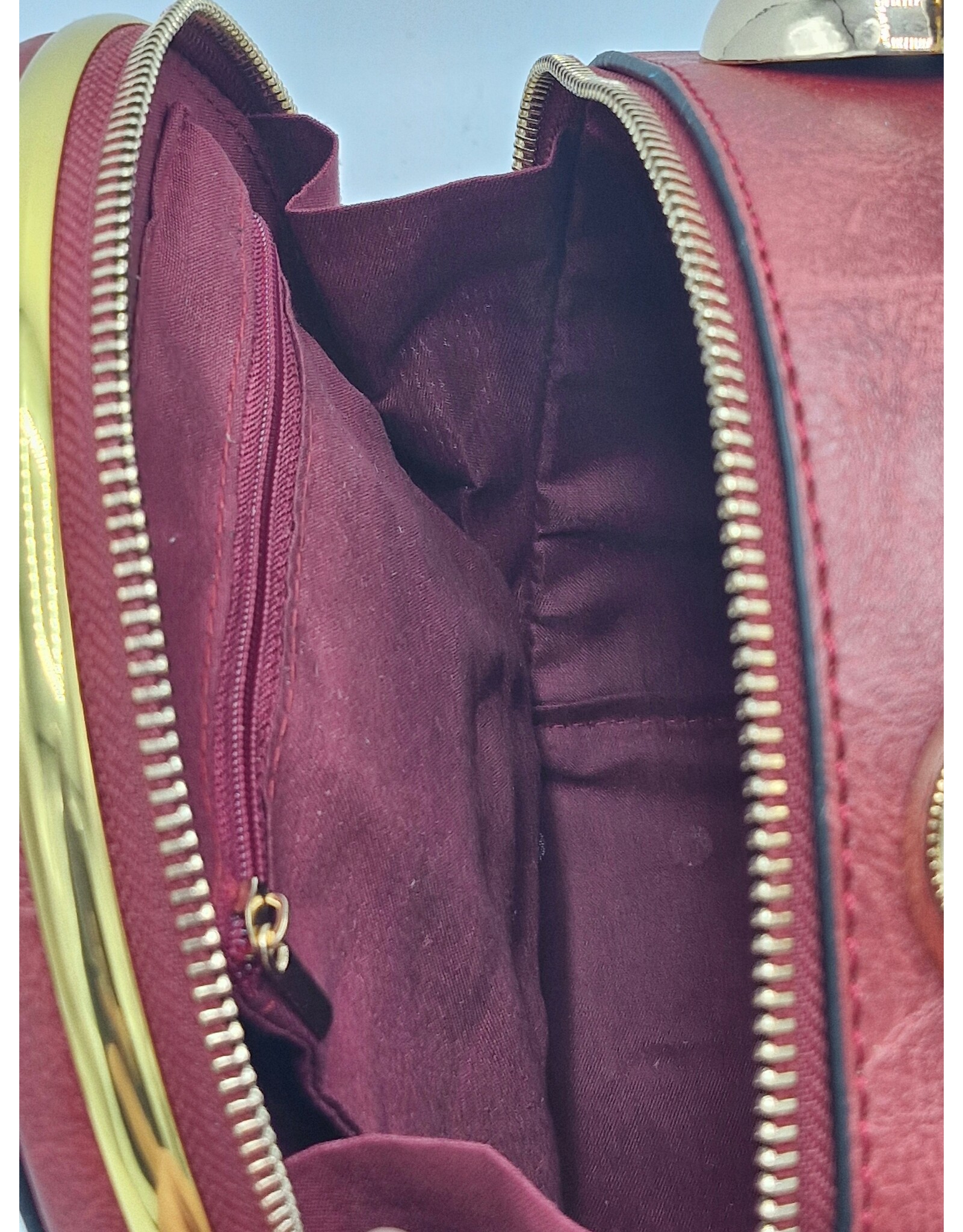 Magic Bags Fantasy bags - Clock Handbag-shoulder bag with Working Clock red