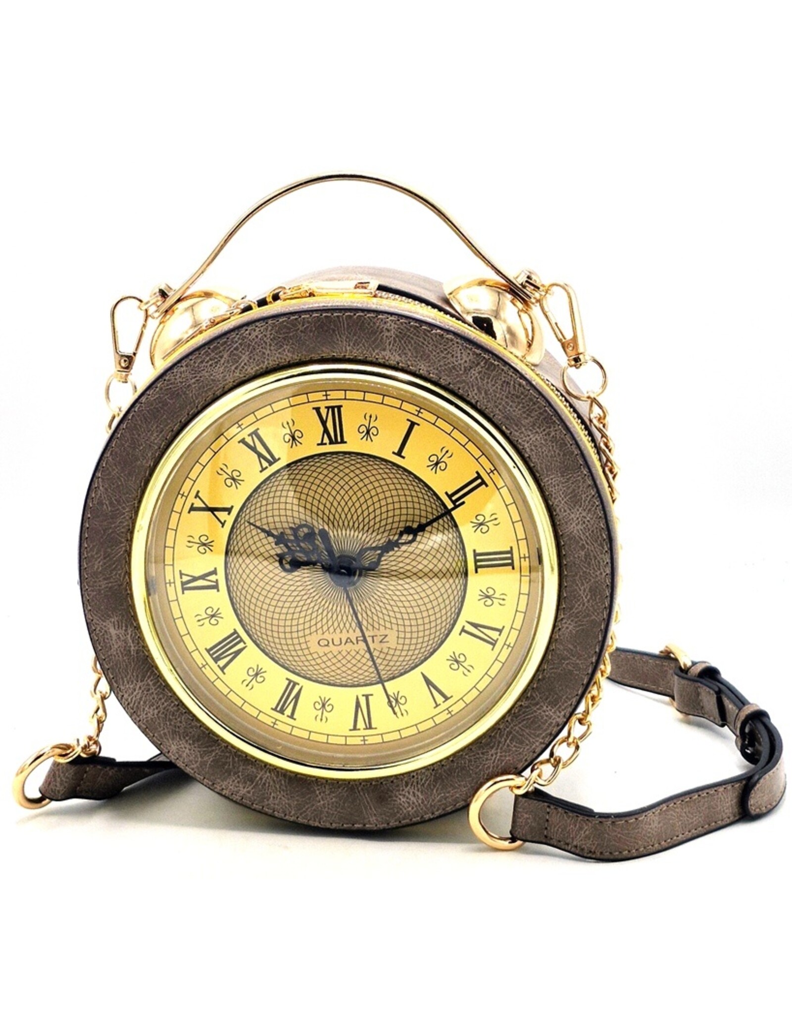 Magic Bags Fantasy bags - Clock Handbag-shoulderbag with Working Clock clay