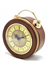 Magic Bags Fantasy bags - Clock Handbag- shoulderbag with Working Clock Brown