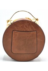 Magic Bags Fantasy bags - Clock Handbag- shoulderbag with Working Clock Brown