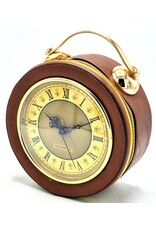 Magic Bags Fantasy bags - Clock Handbag- shoulderbag with Working Clock Brown
