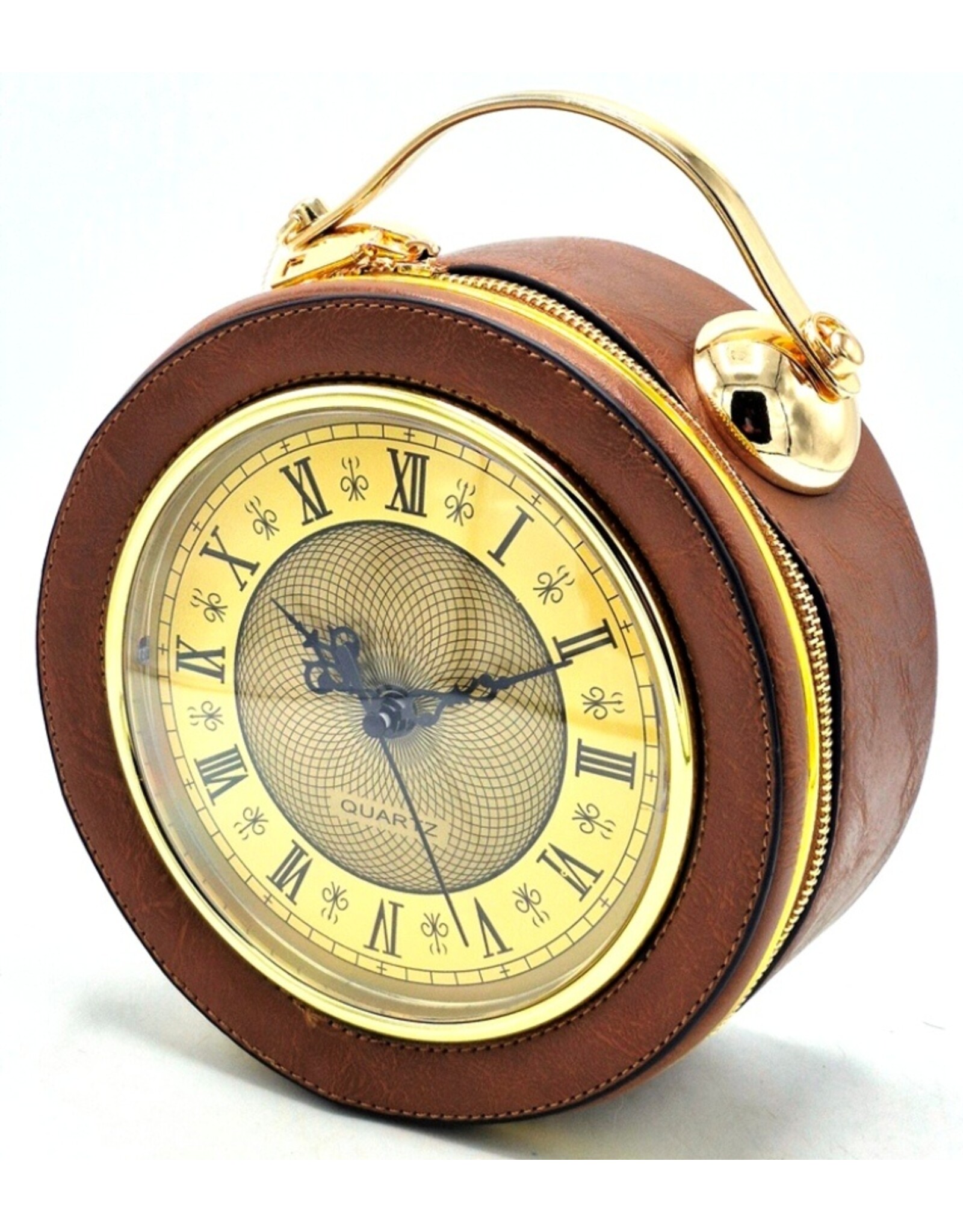Magic Bags Fantasy tassen - Klok Handtas-schoudertas met Werkende Klok Bruin