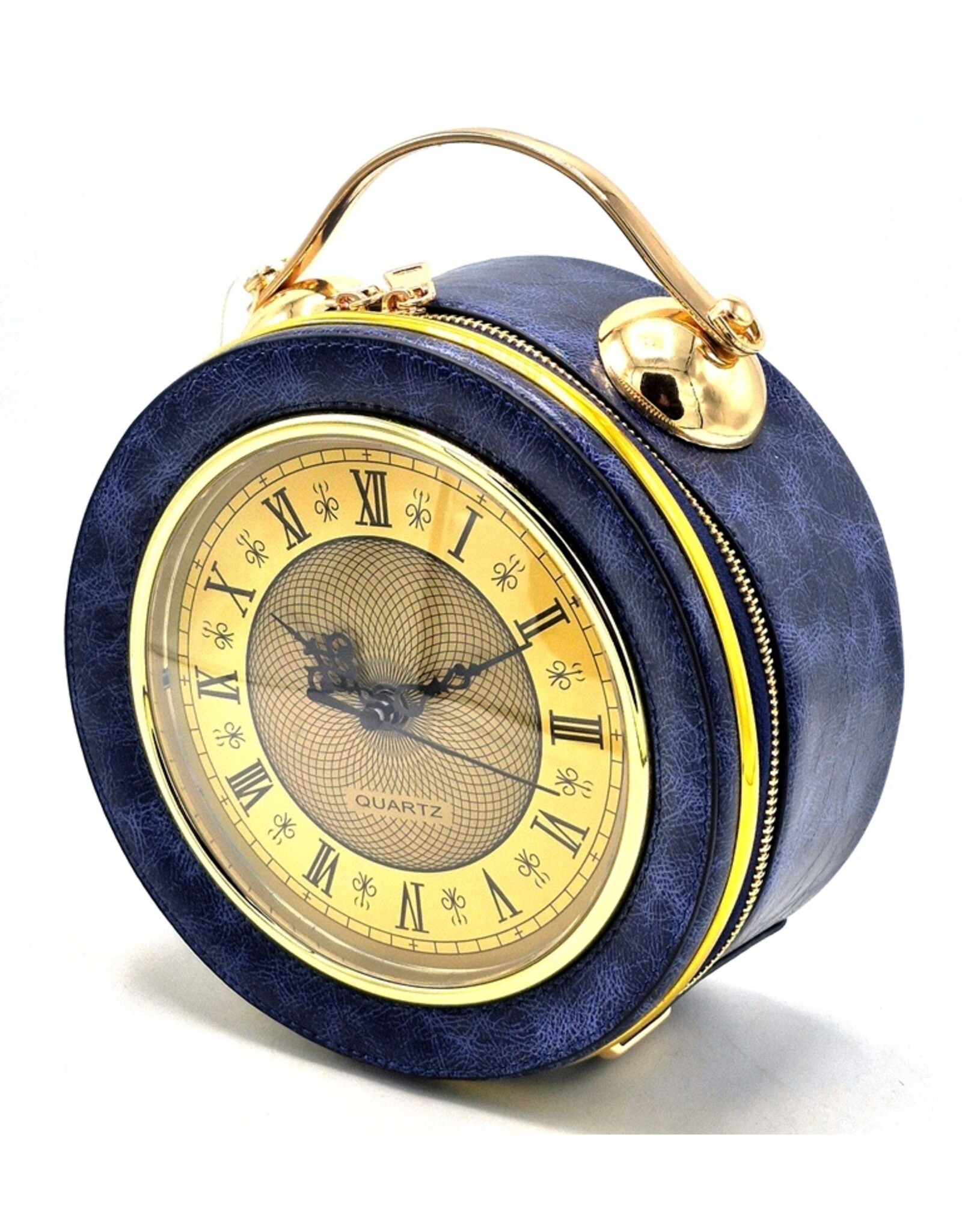Magic Bags Fantasy bags - Clock Handbag-shoulder bag with Working Clock blue