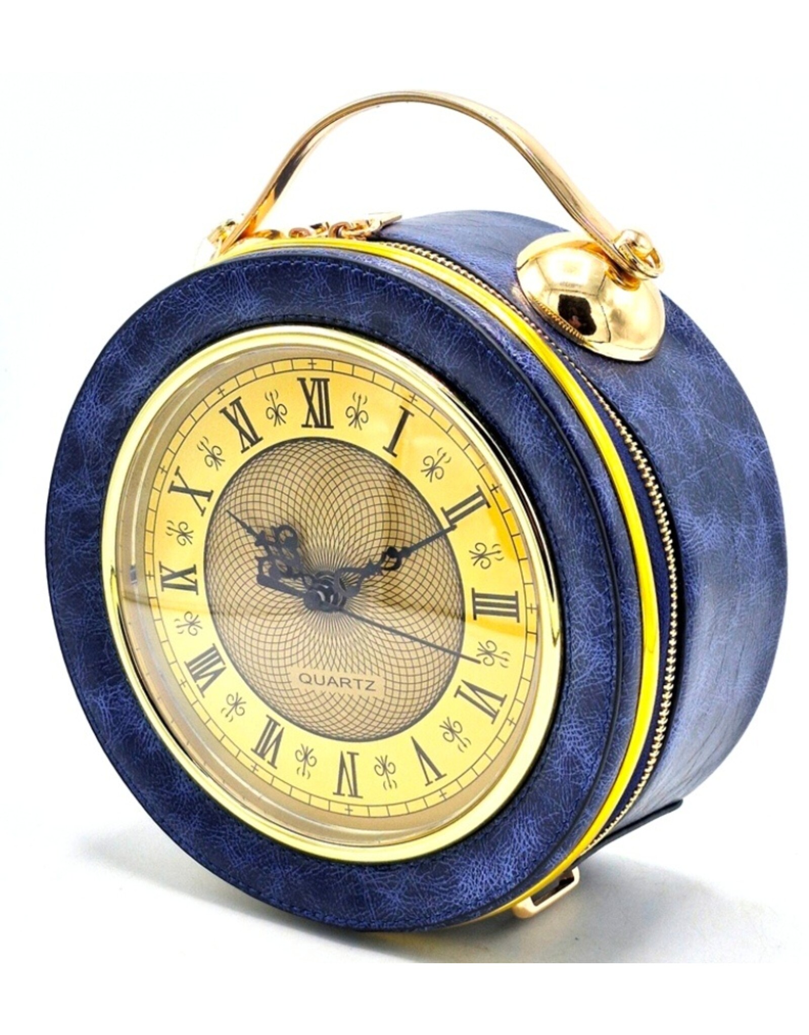 Magic Bags Fantasy bags - Clock Handbag-shoulder bag with Working Clock blue