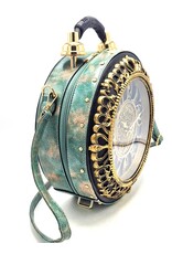Magic Bags Fantasy tassen - Klok tas met Werkende Klok Vintage Groen