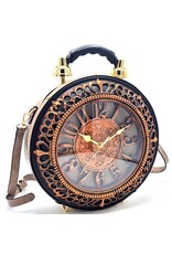 Magic Bags Fantasy bags - Clock bag with Working Clock Vintage Taupe (large)
