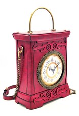 Magic Bags Fantasy bags and wallets - Handbag with Working Clock Vintage Style wine
