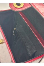 Magic Bags Fantasy tassen en portemonnees - Handtas met Werkende Klok Vintage stijl wijnrood