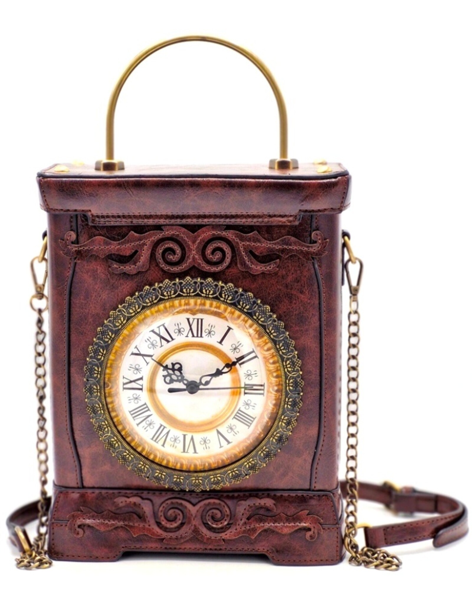Magic Bags Steampunk tassen Gotic tassen - Handtas met Werkende Klok Vintage Stijl bruin