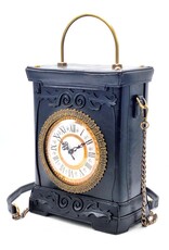 Magic Bags Gothic tassen Steampunk tassen - Handtas met Werkende Klok Vintage Stijl zwart