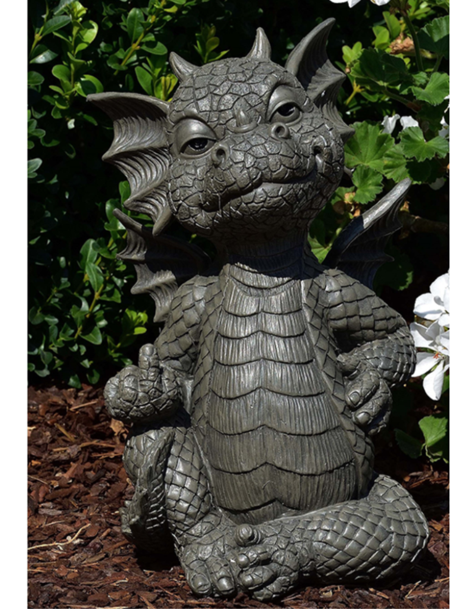 MC Giftware & Lifestyle - Tuindraak "Badboy" - Drakenbeeldje voor in de tuin 27cm