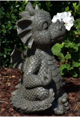 MC Giftware & Lifestyle - Tuindraak "Badboy" - Drakenbeeldje voor in de tuin 27cm