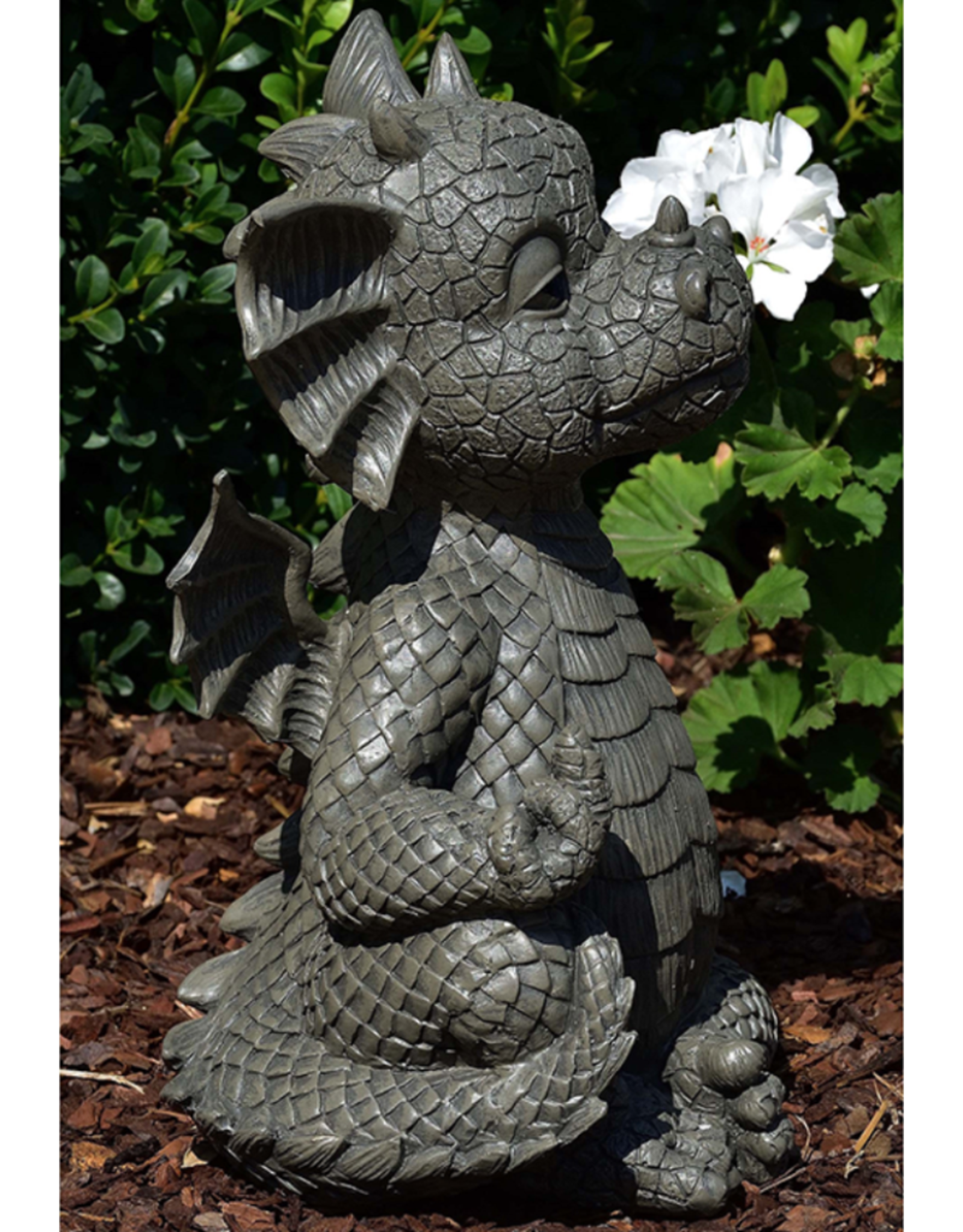 MC Giftware & Lifestyle - Tuindraak "Badboy" - Drakenbeeldje voor in de tuin 27cm