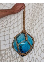 Trukado Miscellaneous - Visnet drijver Glazen Bol Large Ø 20cm Blauw