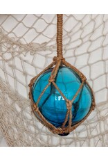 Trukado Miscellaneous - Visnet drijver Glazen Bol Large Ø 20cm Blauw