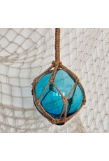 Trukado Miscellaneous - Visnet drijver Glazen Bol Large Ø 20cm Blauw