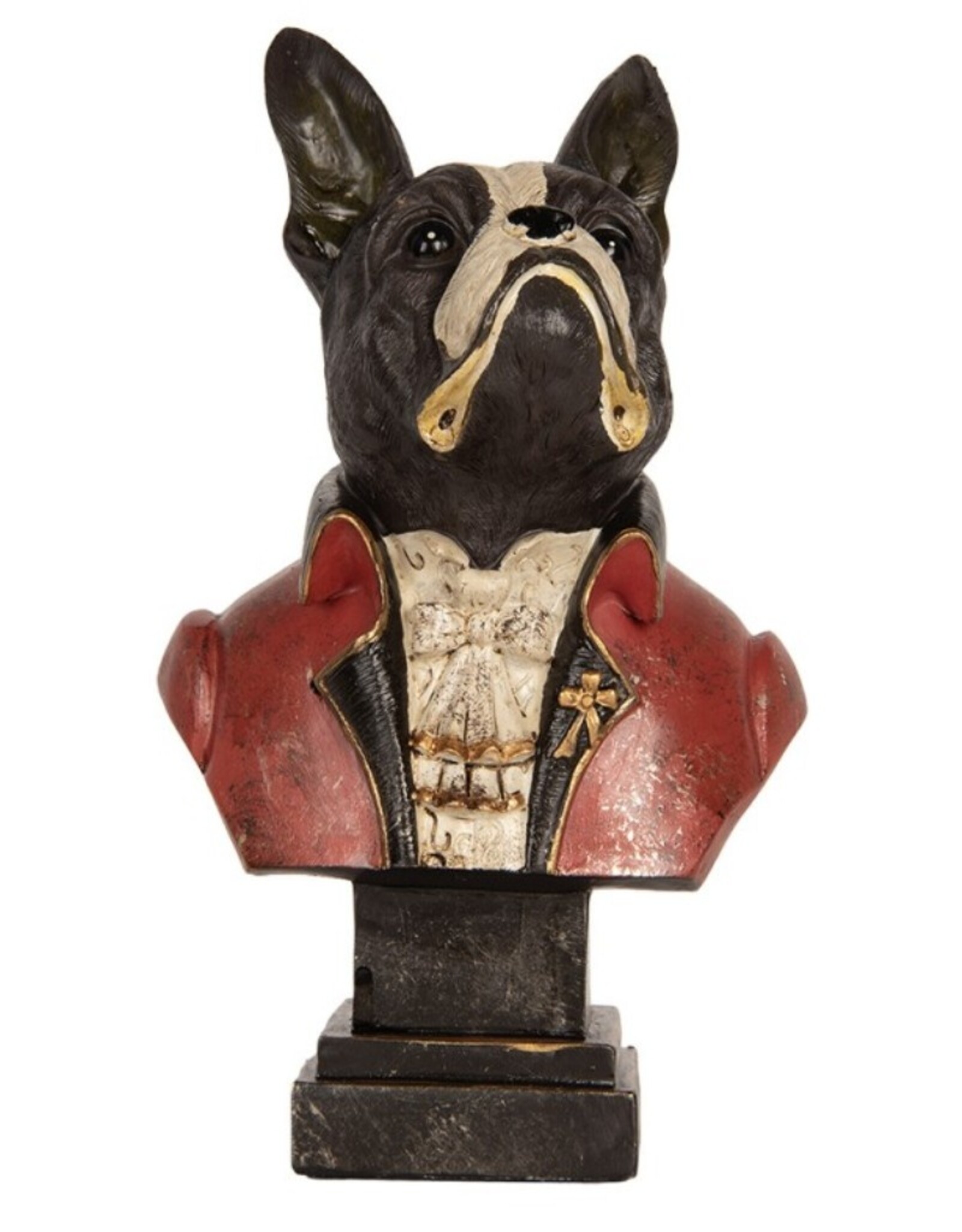 C&E Giftware Figurines Collectables - French Bulldog Bust Baroque Style 27cm
