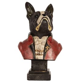 C&E Franse Buldog Buste Barokstijl 27cm
