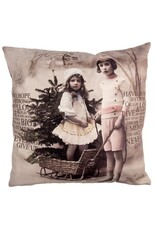 C&E Miscellaneous -  Cushion cover with Children Vintage Style 45 x 45 cm