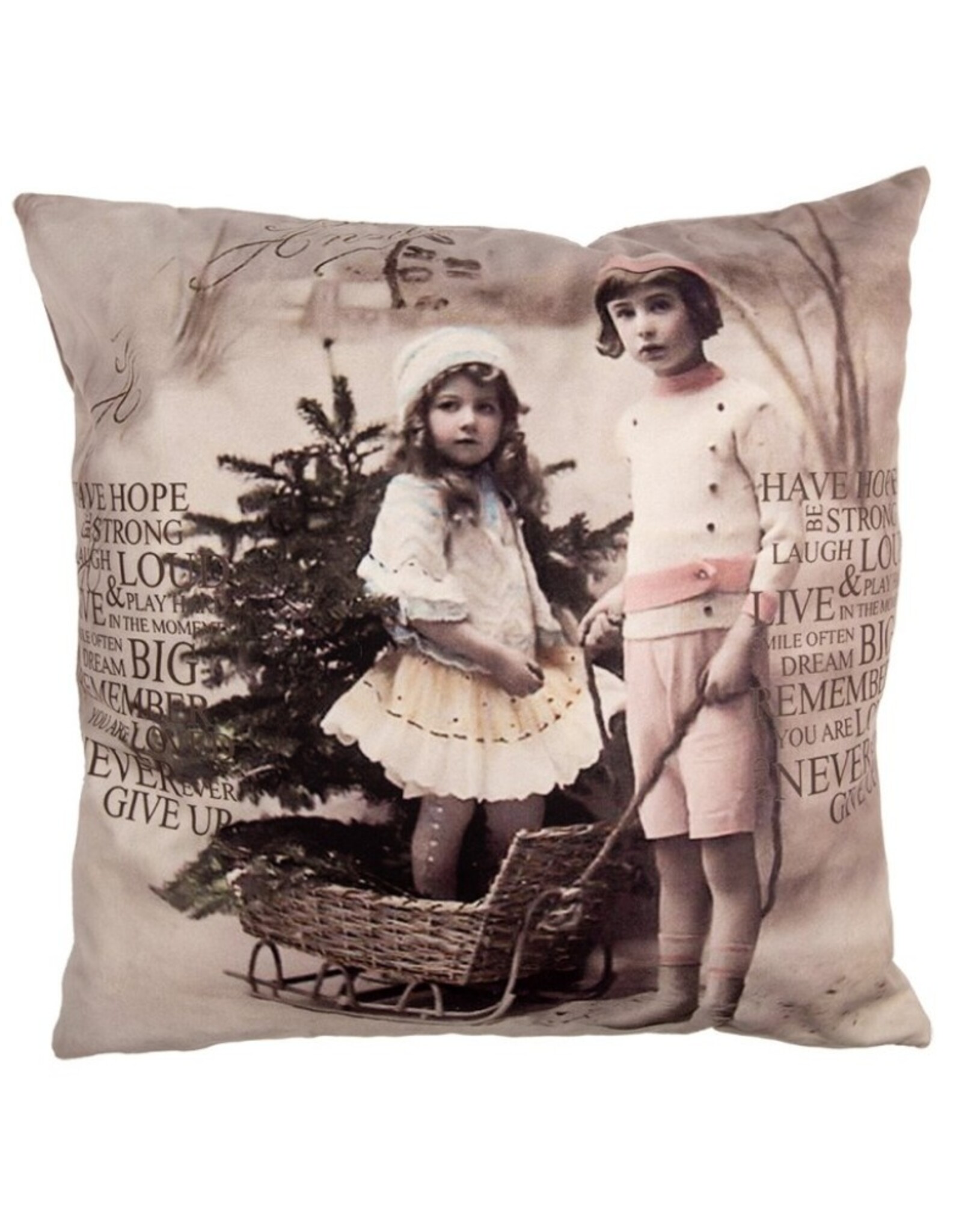 C&E Miscellaneous - Kussenhoes met Kinderen Vintage Stijl 45 x45 cm