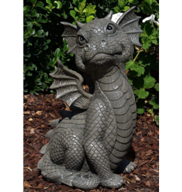 MC Garden Dragon "Looks Up" - Dragon statue 27cm