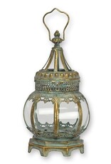 Trukado Miscellaneous -  Tin Lantern ‘Pumpkin’ with Glass Windows 32.4 cm