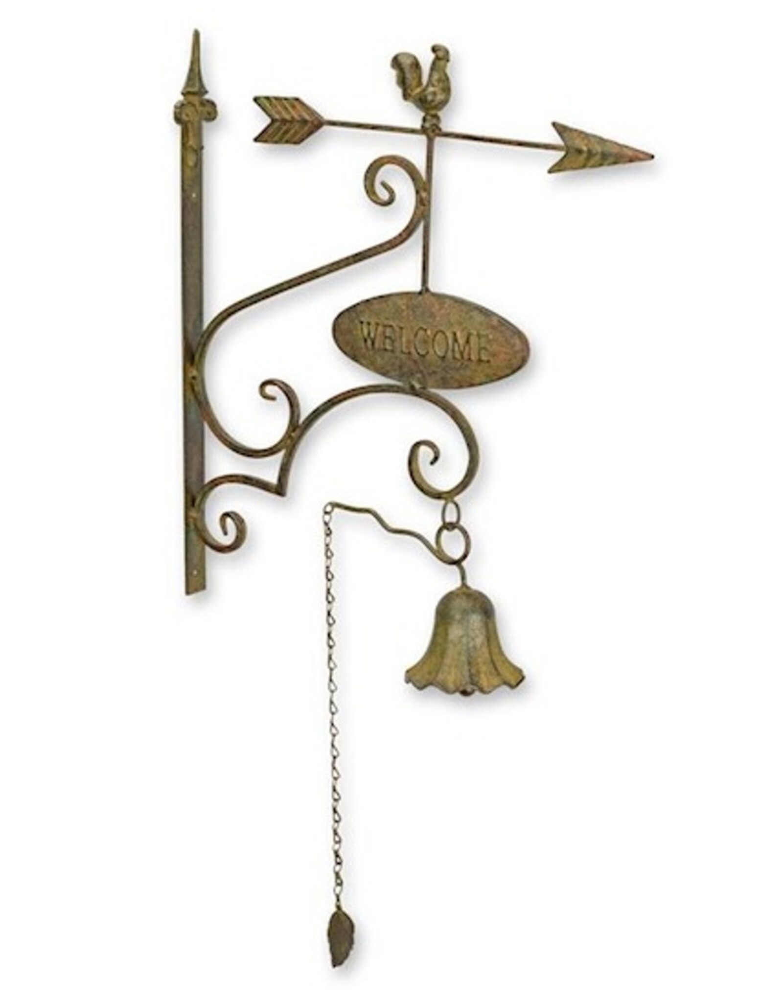 JB Miscellaneous - Decoratieve Metalen Deurbel met Welkomstbord