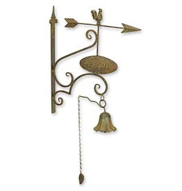 JB Decoratieve Metalen Deurbel met Welkomstbord