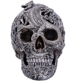 Alator Skull with engraved Dragon ornament Cranial Drakos - Nemesis Now